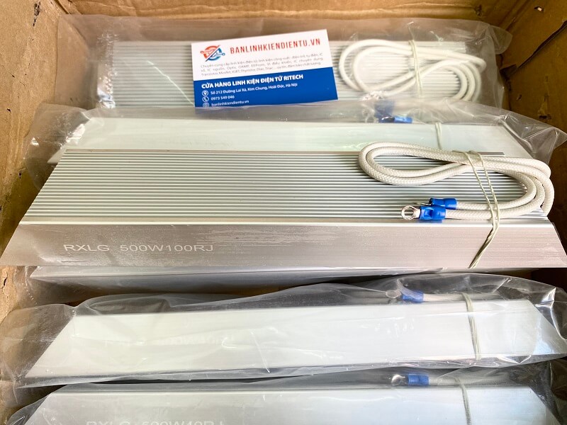 Điện trở xả vỏ nhôm RXLG 500W 100R 285x60x30mm 1 RXLG 500W 100R