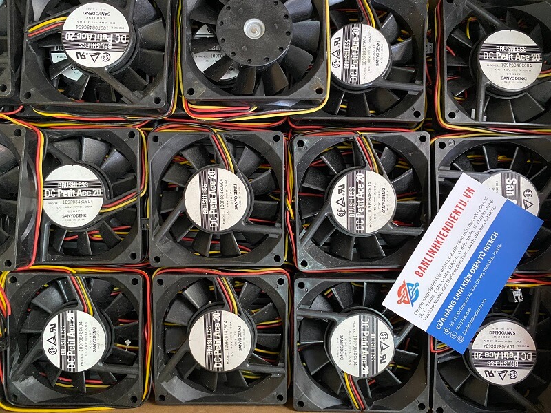 109P0848C604 Quạt tản nhiệt SANYO DENKI 0.08A 48VDC 80x80x20mm 4 109P0848C604-QUAT-5