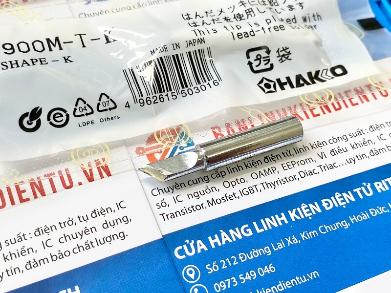 Đầu mũi hàn HAKKO 900M-T-K dao to (hàng nhật) 1 900M-T-K japan