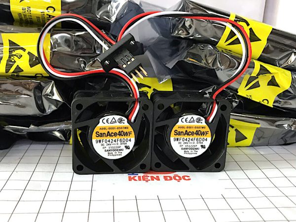 9WF0424F6D04 A90L-0001-0507#B Quạt tản nhiệt 24VDC 0.076A 40x40x20mm 3 dây
