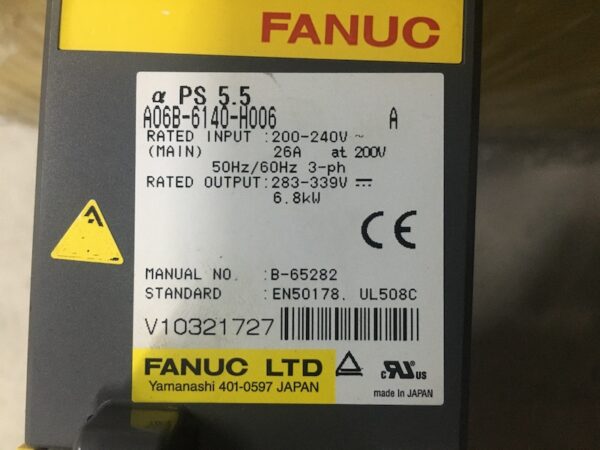 Nguồn Fanuc A06B-6140-H006 tháo máy chính hãng - Ảnh 2