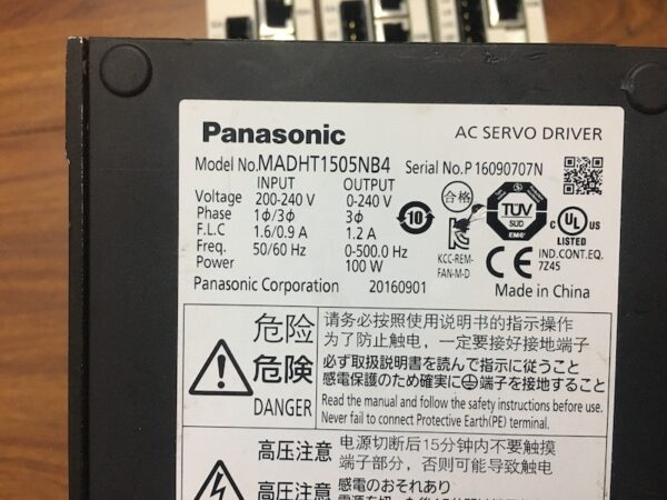 Bộ điều khiển Servo Panasonic MADHT1505NB4 Minas A5 100w tháo máy - Ảnh 3