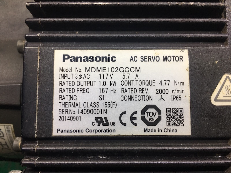 Servo Motor Panasonic MDME102GCCM dòng A5 1kw 12 mdme102gccm motor