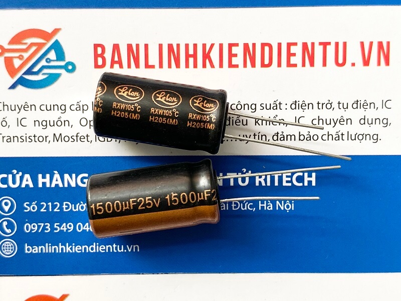 Tụ hóa Lelon 1500uF 25V 105 độ 12.5x25mm 1 tụ hóa 1500uF 25V 12.5x25mm