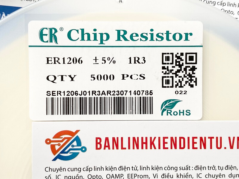 Điện trở dán 1206 1.3R 5% (dây 50c) 2 TRO-DAN-1.3R-1206