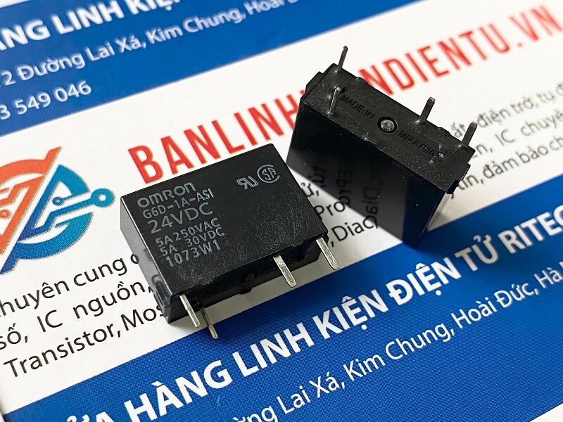 Rơ le G6D-1A-ASI, G6D-1A-ASI-24VDC 24V 5A 4 chân 1 G6D-1A-ASI-RO-LE