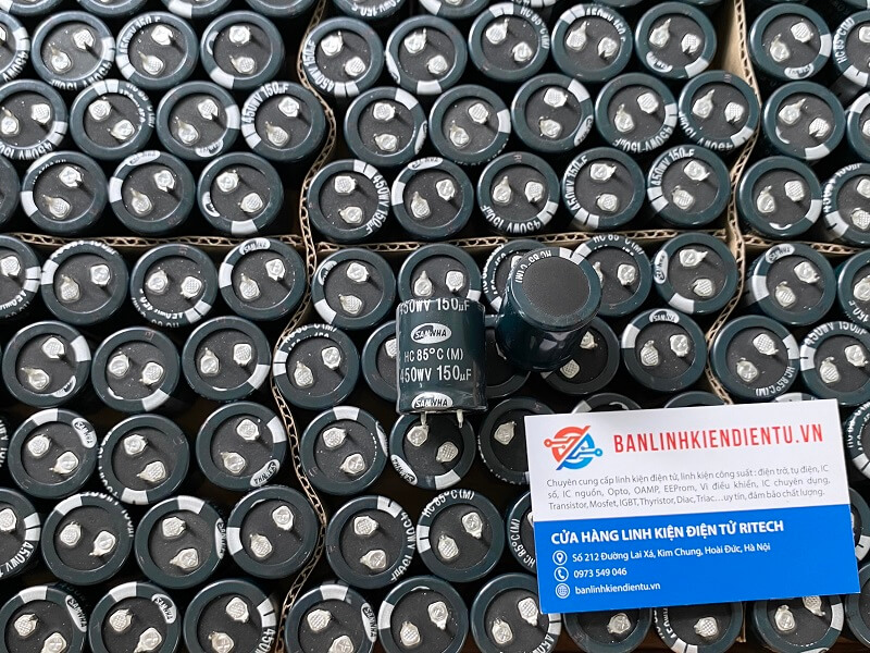 Tụ lọc nguồn SAMWHA 150uF 450V 25x30mm 3 150UF 450V-2
