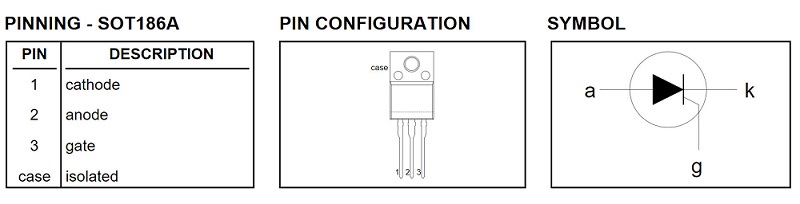 BT152X-600R BT152X600R Thyristor 20A 600V TO-220F 2 BT152X-600R-cau-tao