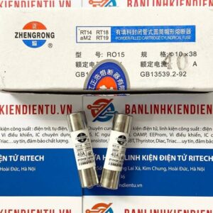 Cầu chì sứ RO15 RT18 RT14 40A 380VAC kích thước 10x38mm 3 Cầu Chì Sứ 380V 40A 10x38mm