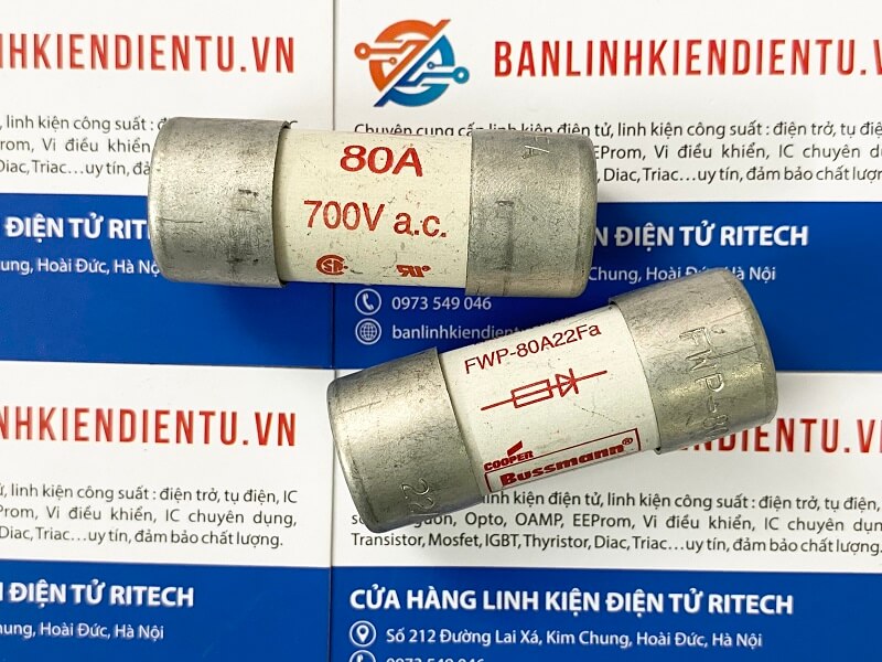 Cầu chì FWP-80A22FA 80A 700V 22x58mm 1 FWP-80A22Fa-1