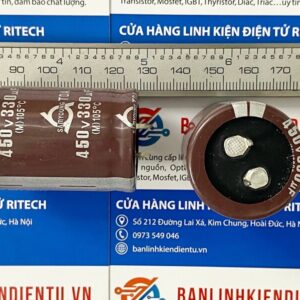 Tụ hoá 330uF 450V Samyoung 30x40mm 5 kich thuoc 330uF 450V Samyoung 30x40mm