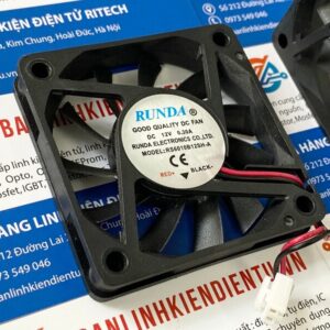 Quạt tản nhiệt Runda 12V 0.3A RS6010B12SH-A 60x60x11mm 2 dây 3 quat-12v-2-day