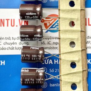 tụ hóa 120uf 50v Nichicon