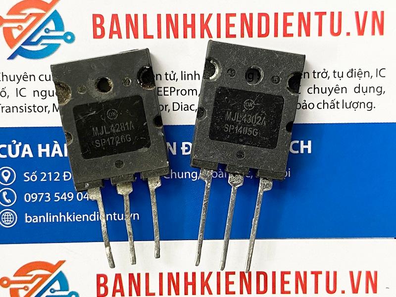 Cặp sò MJL4302 MJL4281 15A 350V 230W TO−264 hàng tháo máy Zin 1 MJL4302A MJL4281A