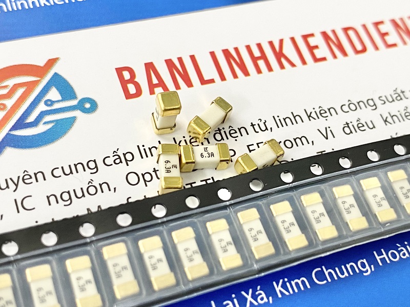 Cầu chì sứ SMD 6.3A 125V LF6.3A 6.1×2.69mm 1808 1 Cầu Chì Sứ SMD 6.3A 125V LF6.3A