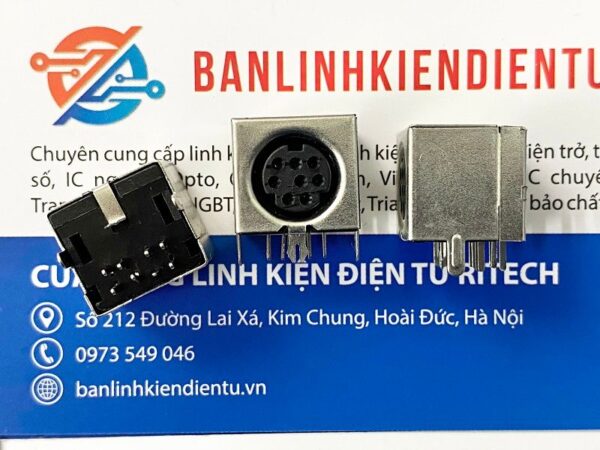 Cổng PS2 Cái 8 Chân Hàn PCB MD8 PS2-8P 1