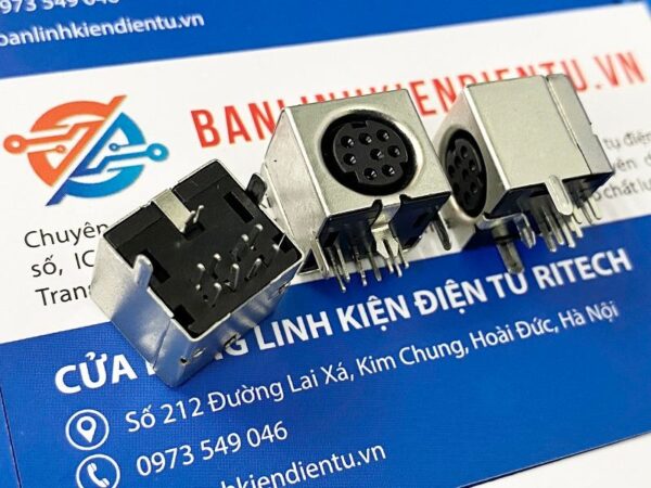 Cổng PS2 Cái 8 Chân Hàn PCB MD8 PS2-8P