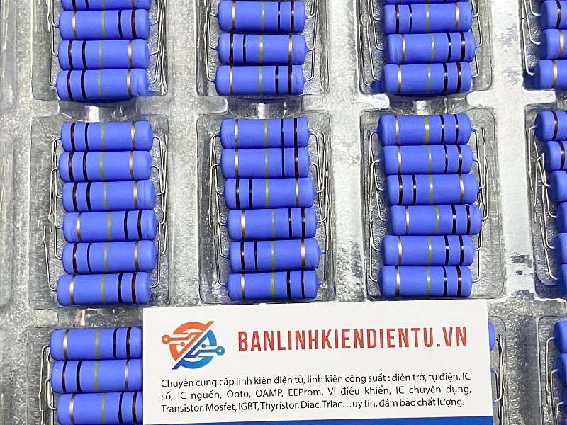 Điện trở công suất 100K 5W 4 vòng màu 1 Điện trở công suất 100k 5w