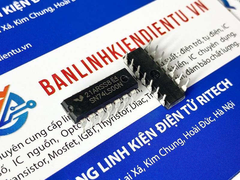 IC 2 đầu vào 4 cổng NAND 74LS00, SN74LS00N, 74LS00N DIP-14 1 SN74LS00N