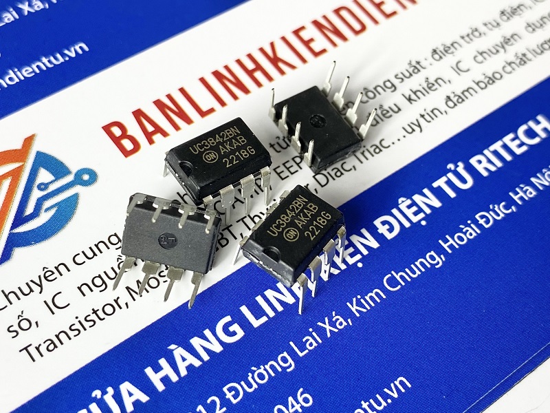 IC Nguồn điều khiển PWM UC3842BN UC3842 3842 DIP-8 chính hãng ON 1 UC3842BN hãng ON