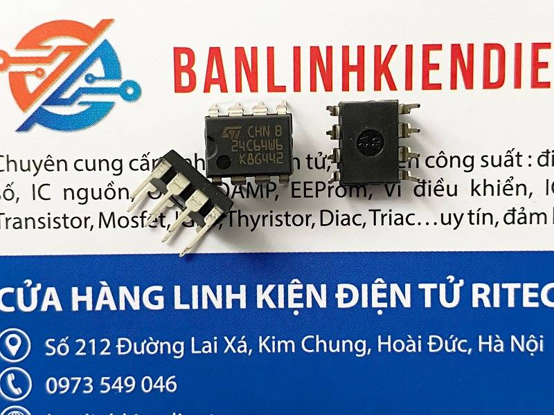 IC EEPROM 24C64W6 24C64 M24C64 DIP-8 2 24C64W6