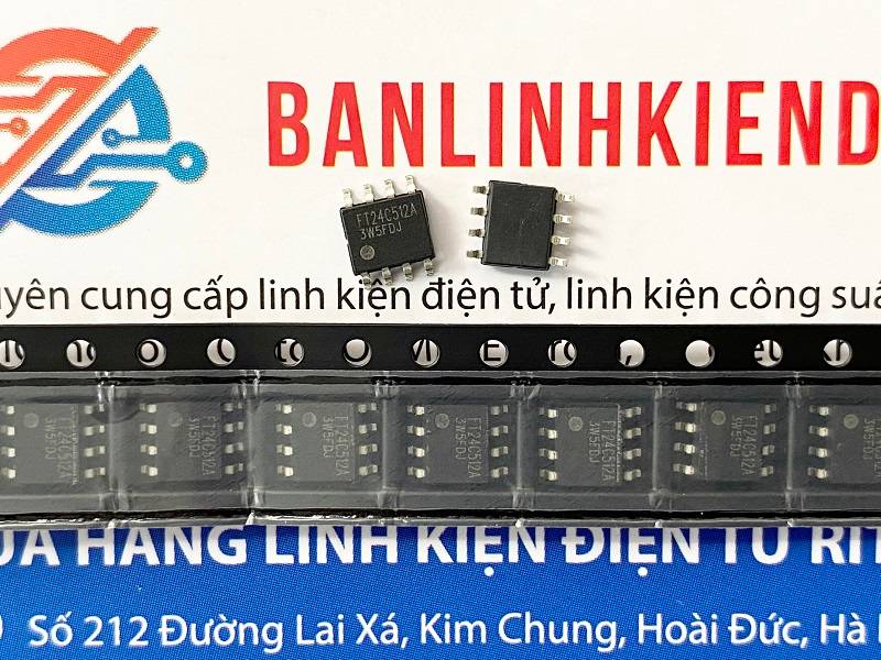 IC EEPROM FT24C512A, AT24C512A, 24C512 1.8-5.5V 512K SOP-8 1 FT24C512A
