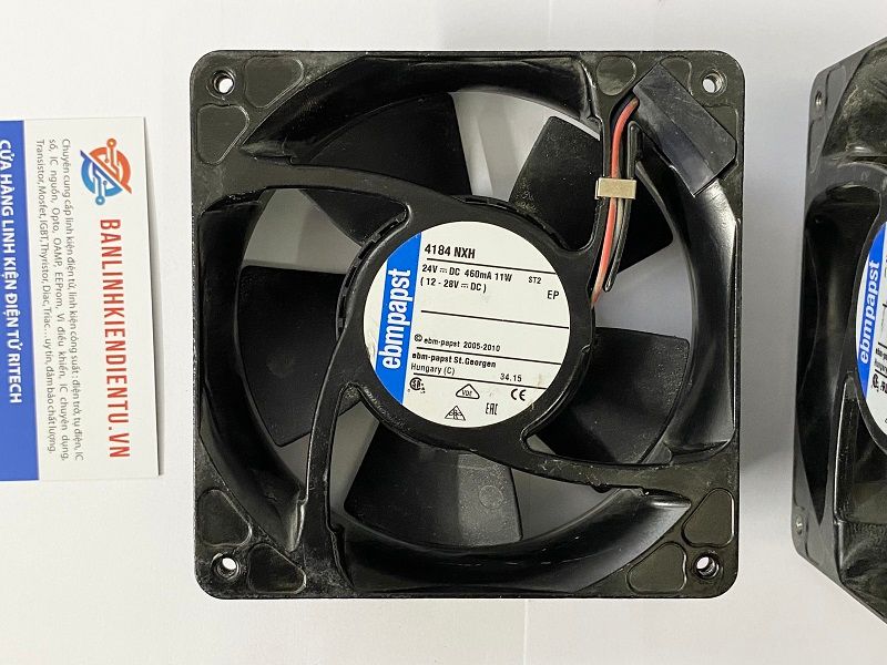 EBMPAPST 4184NXH Quạt tản nhiệt 24VDC 119x119x38mm hàng cũ 2 Quạt 4184NXH