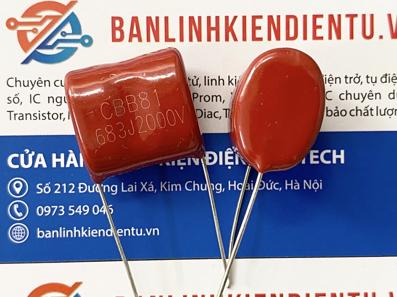Tụ CBB81 2000V 683J 68nF 0.068uF P=20mm 2 Tụ 683J 2000V