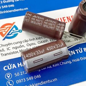 tụ hoá 33uf 450v AiSHi 13x25mm 1