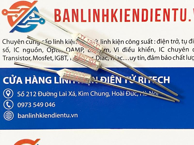 Cầu chì nhiệt TF RY190 10A 250V 190ºC 1 Cầu chì nhiệt 190 độ