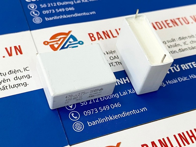 Tụ lọc nguồn 470nF 275V 0.47uF P=23mm 1 tụ 470nf 275vac