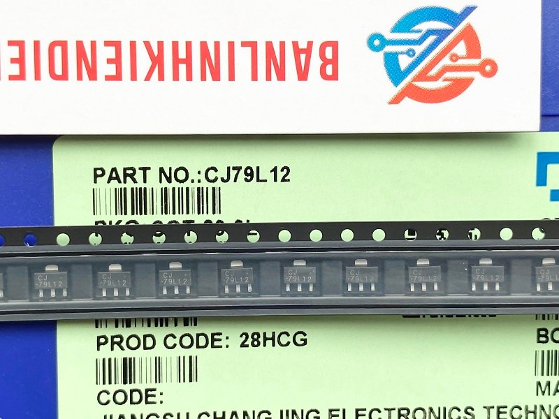IC nguồn ổn áp -12V 79L12 CJ79L12 SOT-89 (nhập khẩu) 2 79L12 SOT89