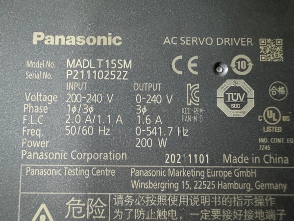 Bộ điều khiển Servo Panasonic MADLT15SM dòng A6 công suất 200w - Ảnh 3