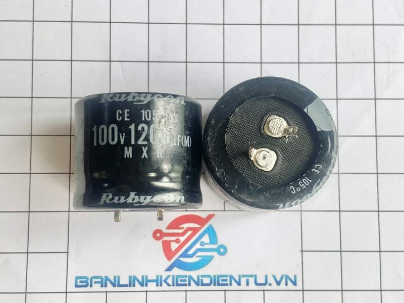 Tụ hóa 100V 1200uF Rubycon 25x30mm tháo máy 1 1200uf 100v MXR Rubycon