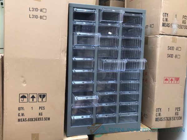 Tủ 30 ngăn đựng linh kiện điện tử, điện thoại, phụ kiện cơ khí vỏ tôn không có cánh khóa - Ảnh 4