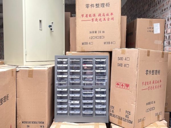 Tủ 40 ngăn đựng linh kiện điện tử, điện thoại, phụ kiện cơ khí có vỏ tôn không cánh khóa - Ảnh 2