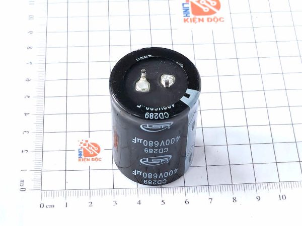Tụ hóa YST 680µF – 400V - 35x50mm hàng tháo máy - Ảnh 2