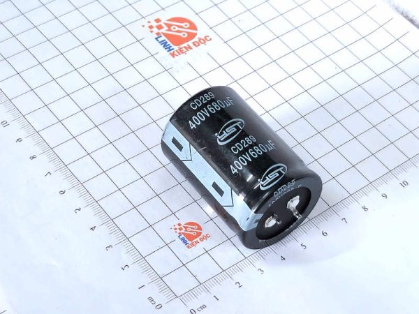 Tụ hóa YST 680µF – 400V - 35x50mm hàng tháo máy